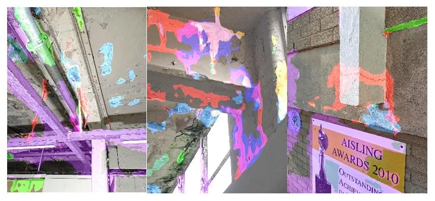 Multi-colour defect masks over site images